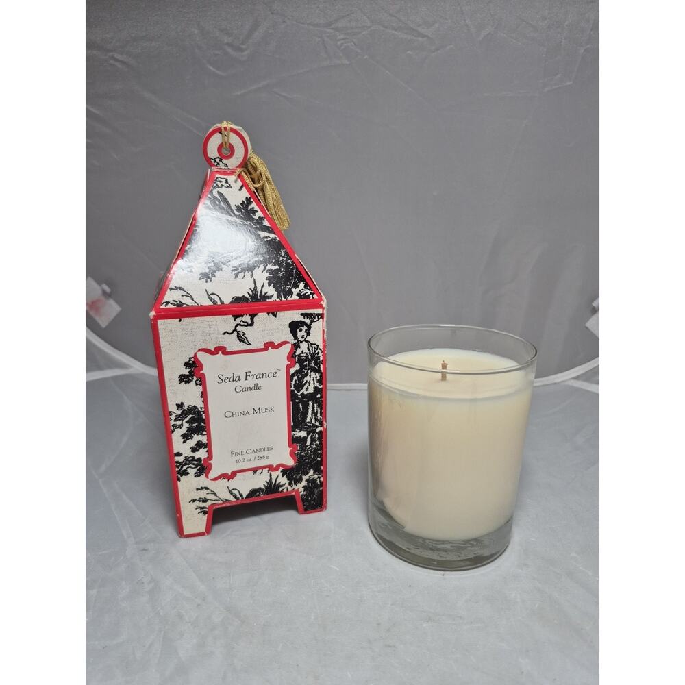 💥 Seda France China Musk Classic Toile Pagoda Box Candle 10.2 Ounce B6
